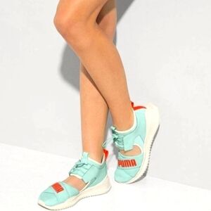 Puma x Rihanna Fenty Avid Cut-out Sneakers Mint & Orange